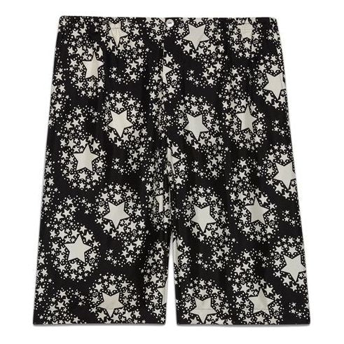 Gucci Star Print Silk Shorts For Men Black 624399-ZAENN-1060