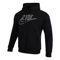 Nike Sportswear Club Fleece Graphic Pullover Hoodie 'Black' DX1518-010