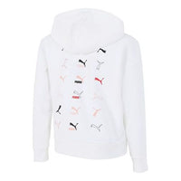 (WMNS) PUMA Classics Logo Graphics Hoodie 'White' 533155-02