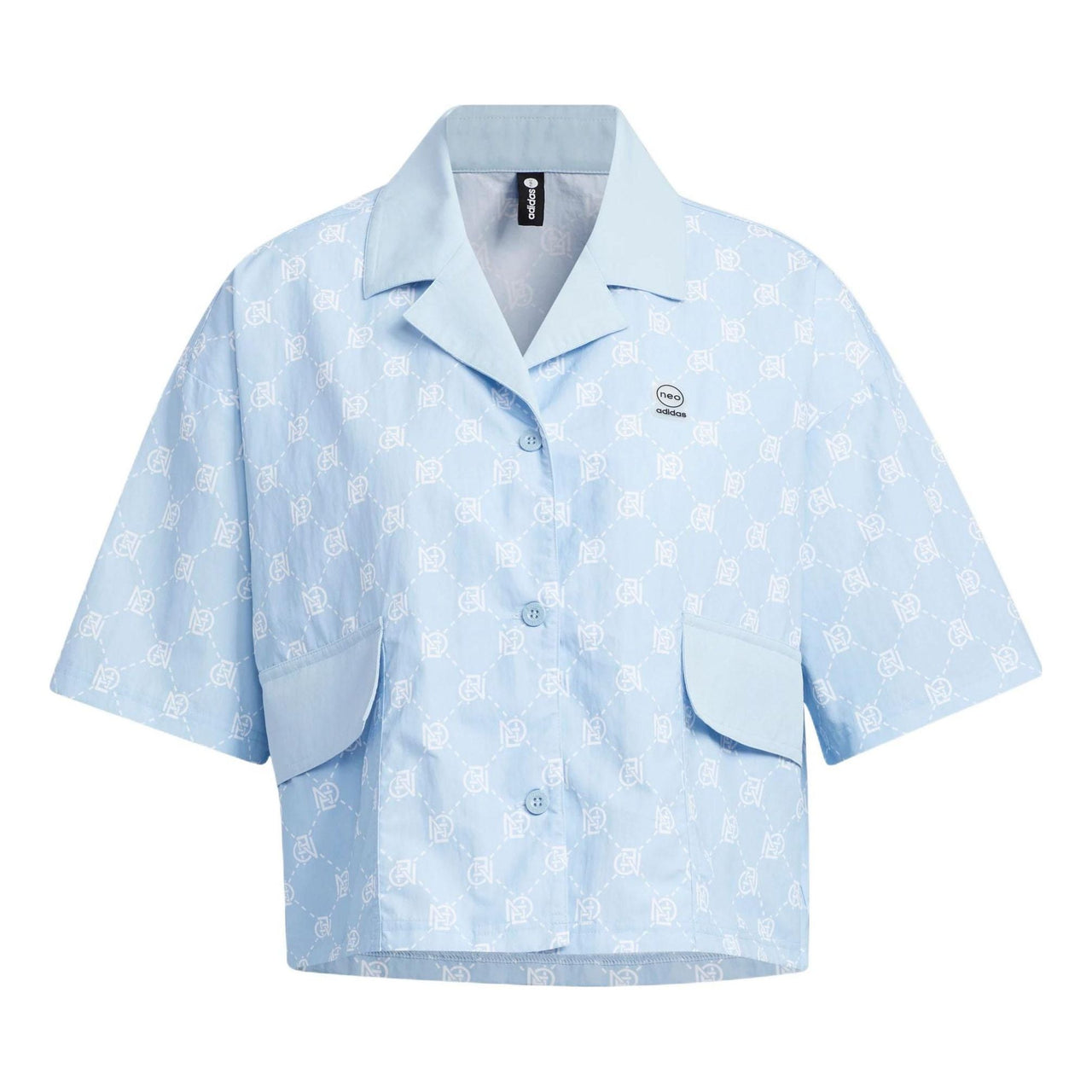 (WMNS) adidas Neo Lapel Loose Breathable Sports Casual Polo Shirts 'Blue' IB5841