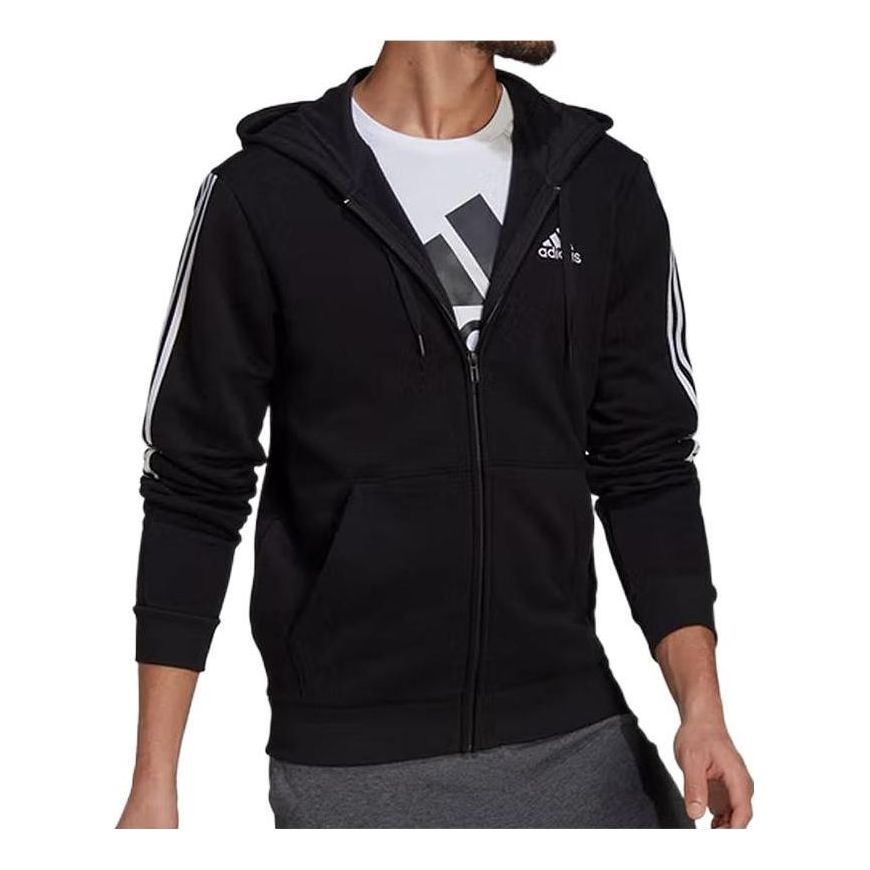 adidas adidas Essentials Fleece Cut 3-Stripes Track Jacket 'Black' GK9585