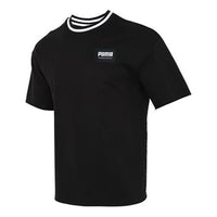 PUMA Solid Men Round Neck T-Shirt 'Black' 845861-01
