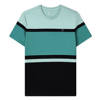 FILA Colorblock Sports Round Neck Short Sleeve Gray Green F11M132153F-TQ