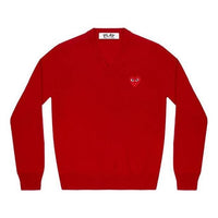 (WMNS) COMME des GARCONS PLAY V-Neck L/S T-shirt Red Emblem 'Red' AZ-N001-051-5