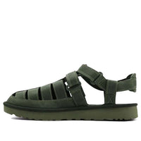 UGG Dune Fisherman Cowhide Green Sandals 1102694-MSG