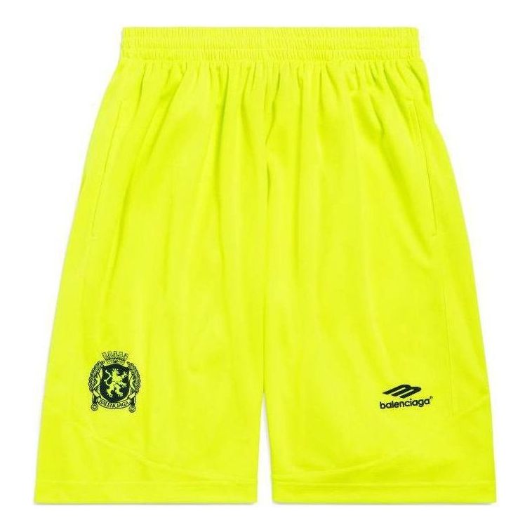 Balenciaga Baggy Soccer Shorts 'Neon Yellow' 777709TPVW47110