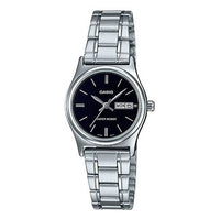 CASIO Quartz Waterproof Stainless Steel Strap Black Analog LTP-V006D-1B2