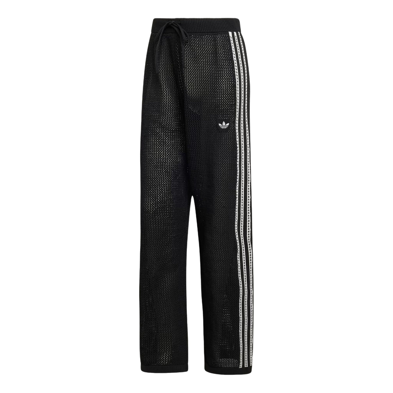 (WMNS) adidas Originals Knitted Crochet Firebird Track Pants Asia Sizing 'Black' KC6494