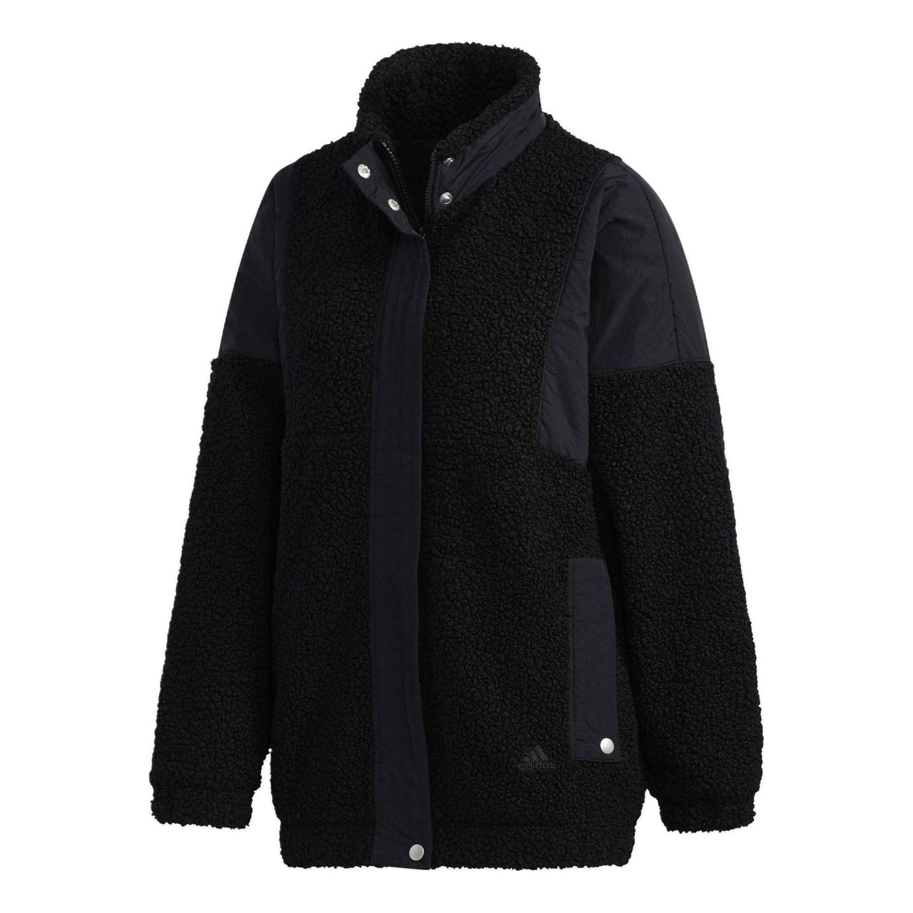 (WMNS) adidas 3-Stripes Sherpa Jacket Asia Sizing 'Black' GF6925