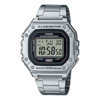 CASIO Men's YOUTH Digital Multi Function Wrist Waterproof Mens Silver Analog W-218HD-1AV