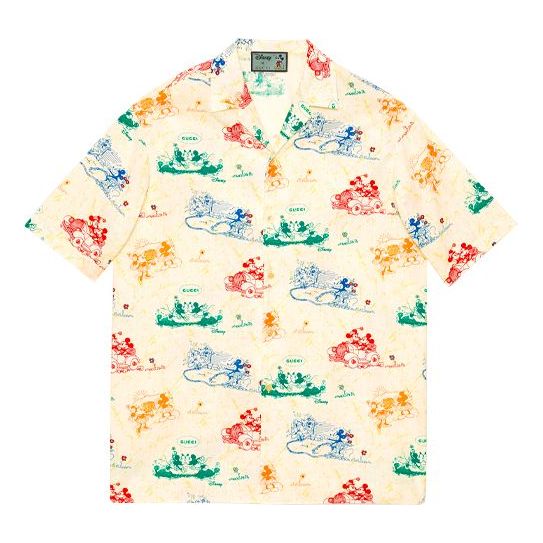 Gucci x Disney Oversized Bowling Shirt For Men White 601604-ZADGQ-9701