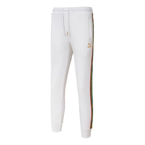 PUMA Track Pants 'White Red Green' 599290-02