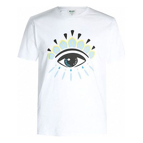 Men's KENZO Classic Printing Short Sleeve White F955TS0494YC-01