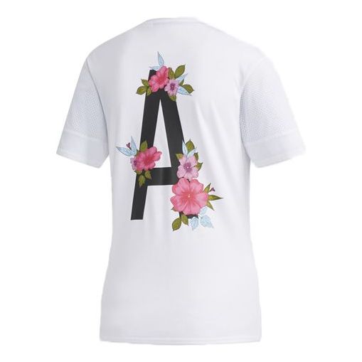 (WMNS) adidas neo FARM P TSHIRT Sports Round Neck Short Sleeve White EI4850