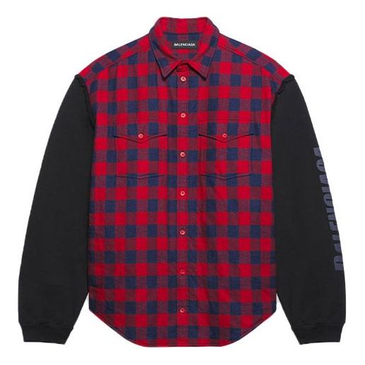 Balenciaga FW21 Long-Sleeved Shirt Red 658936TBM238521