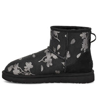 (WMNS) UGG Classic Mini Floral Foil Fleece Lined Black 1118163-BLK