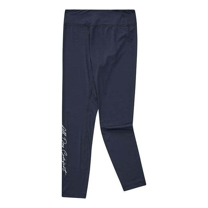 (GS) Skechers Letter Logo Elastic Waist Knitted Pants 'Black Purple' P223G052