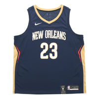 Nike Anthony Davis Icon Edition Swingman Jersey SW 'Dark Blue Gold' 864493-419
