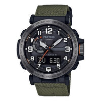 CASIO Waterproof Sports Shockproof Solar Powered Mens Green Analog/Digital Combo PRW-6600YB-3PR