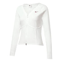 (WMNS) Nike Sportswear V-Day Long-Sleeve Full-Zip Top 'White' HF1133-100