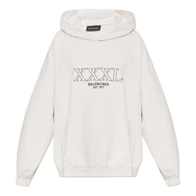 Balenciaga XXXL Oversized Popover Hoodie 'Off White' 713677TNVD99784