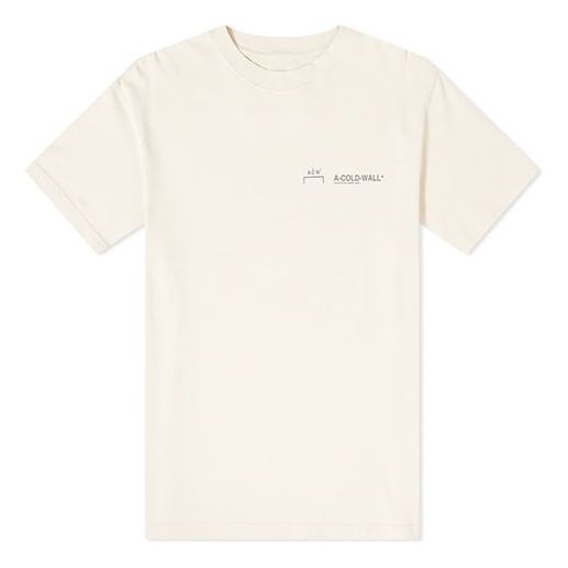 A-COLD-WALL* SS20 Logo Tee Chest Small logo Basic Short Sleeve Unisex Beige ACWMTS001WHL-AL