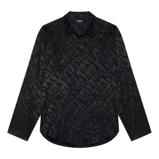 Balenciaga All Over Logo Minimal Shirt 'Black' 681812TLO581000