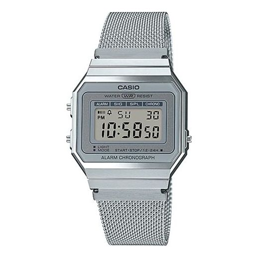 CASIO Waterproof Sports Unisex Mens Silver Digital A700WM-7A