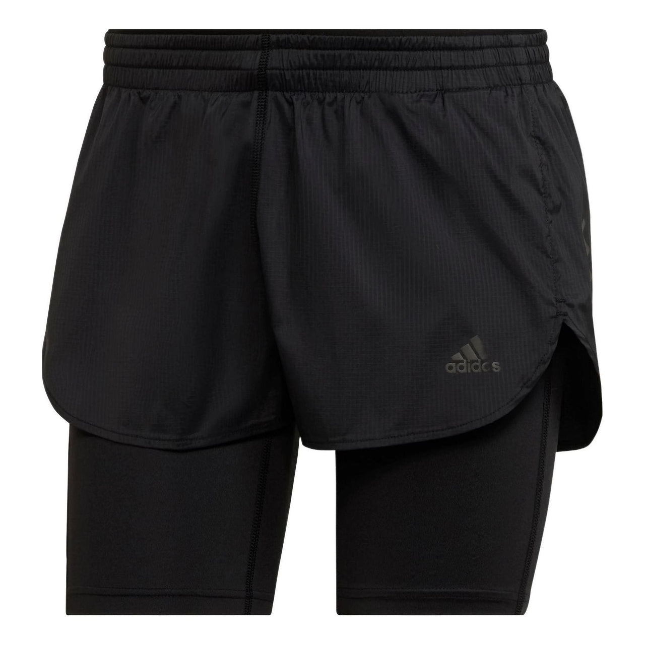 (WMNS) adidas Run Fast Two-in-One Shorts Asia Sizing 'Black' HB9225