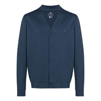 Men's adidas Logo Embroidered V Neck Long Sleeves Knitwear Blue HA9101