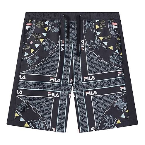 FILA Full Print Woven Sports Shorts Black F11M038801F-PU