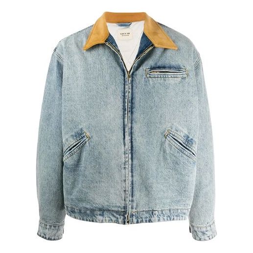 Men's Fear of God Retro Denim Jacket Washed Blue FOG-SS20-256