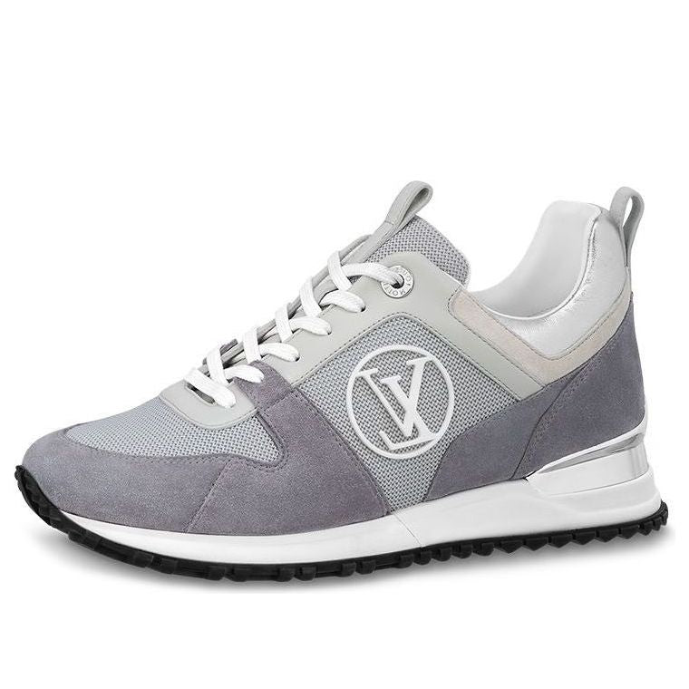 (WMNS) حذاء رياضي Run Away من LOUIS VUITTON بشبكة رمادية وشعار 1ABW54