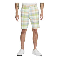 Men's Nike Dri-FIT SS22 Contrasting Colors Plaid Golf Casual Sports Shorts Light Green DH1295-494