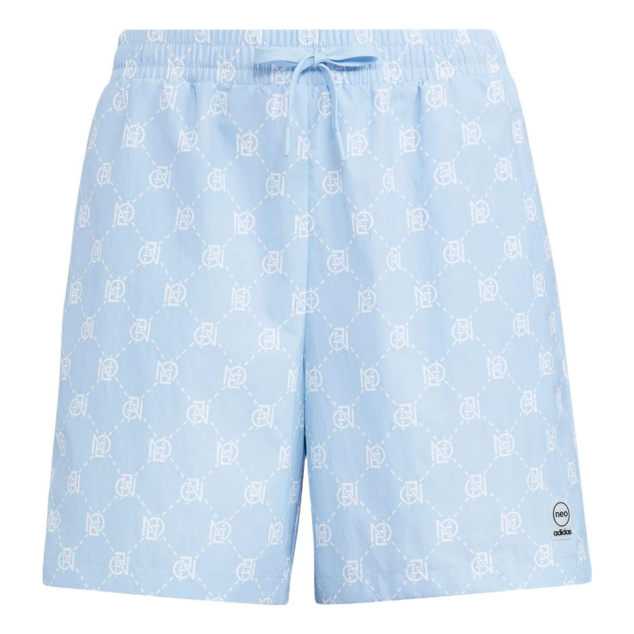 (WMNS) adidas Neo Pattern Printing Lacing Casual Sports Shorts 'Blue' IB5843