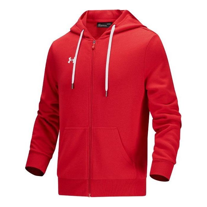 Under Armour Essential Fleece Full Zip Hoodie 'Red' 21600305-600