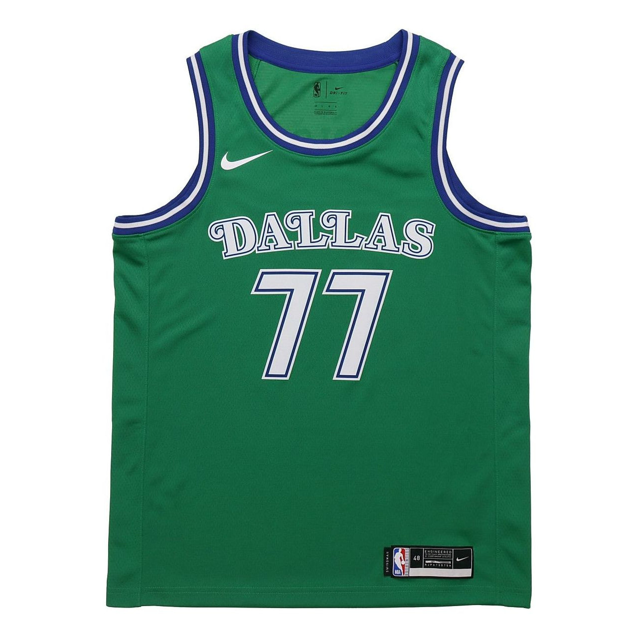 قميص نايكي NBA لوكا دونسيتش دالاس مافريكس 2021/22 الإصدار الكلاسيكي سوينغمان رقم 77 CN1021-320