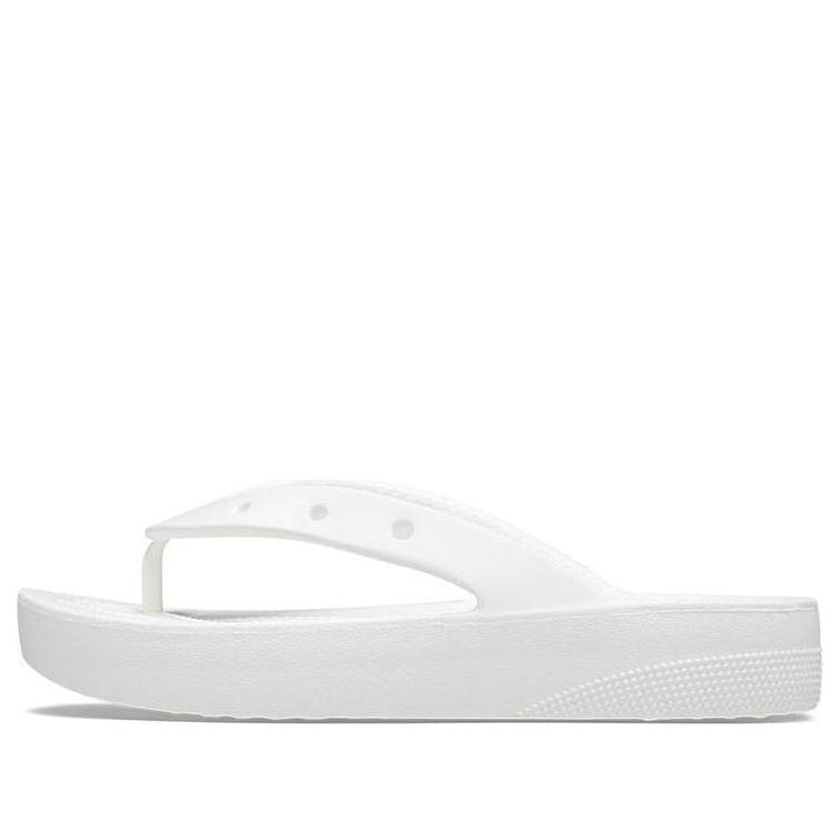 (WMNS) Crocs Classic Platform Flip Flop 'White' 207714-100