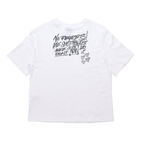 (WMNS) Nike Alphabet Pattern Printing Loose Round Neck Short Sleeve White T-Shirt DJ5364-100