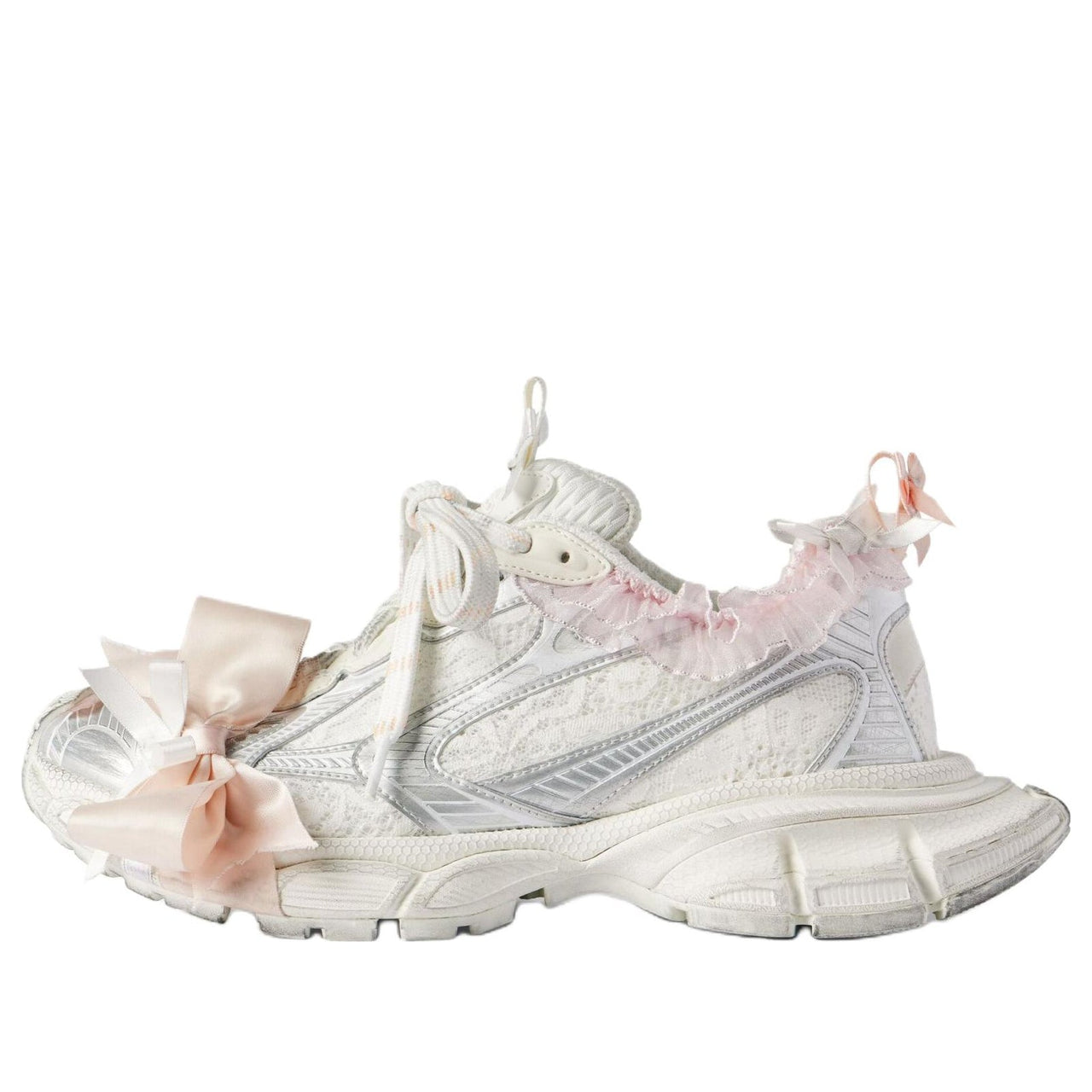 (WMNS) Balenciaga 3XL Lace Sneaker 'White Light Pink' 832994WXLMC9050