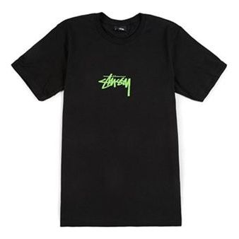 Stussy Stock Tee Logo Small Label Printing Short Sleeve Unisex Black 1904026-01