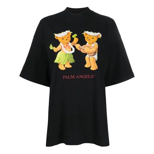 PALM ANGELS Bear Short Sleeve Black PWAA017S20JER0071060