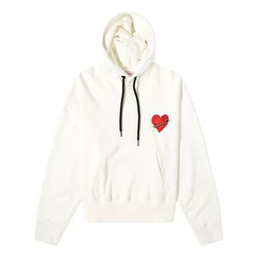 PALM ANGELS Pin My Heart -Ecru Love White PMBB058F196310044788