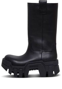 (WMNS) Balenciaga Bulldozer Boots 'Black Poluyurethane' 671555WBCQ01000