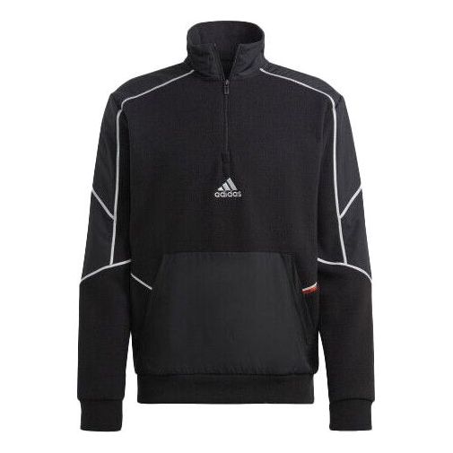 adidas Reflect-in-the-Dark Polar Fleece 1/4-Zip Top 'Black' HL6914