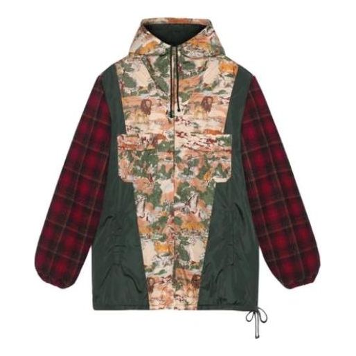 Gucci Nylon Jacket With Feline Print 'Green' 585394-ZACYS-2376
