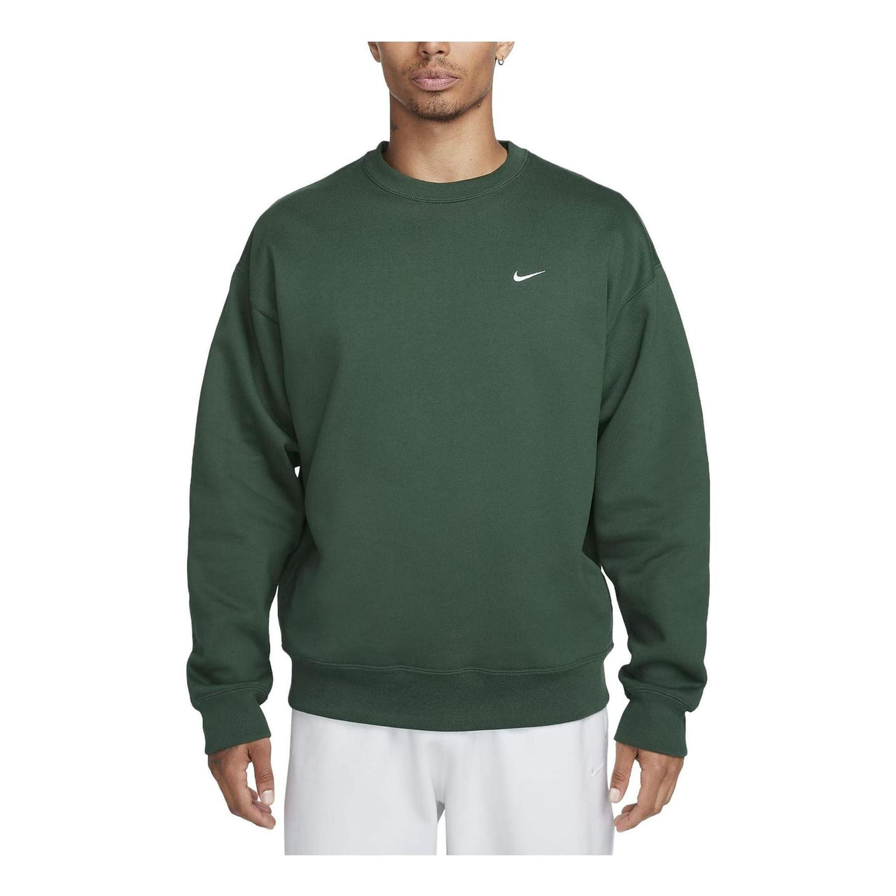 Nike Solo Swoosh Fleece Crew Sweatshirt 'Green' DX1361-323