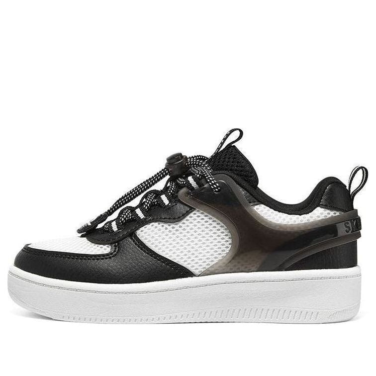 (GS) Skechers Casual Skateboard Shoes 'White Black' 310142L-BKW