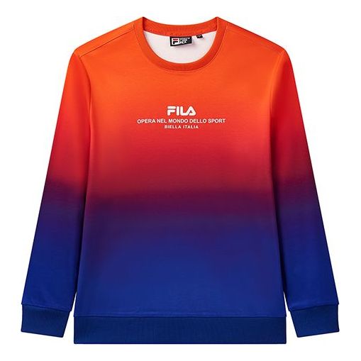 Men's FILA Contrasting Colors Knit Pullover Red F11M038239F-PU