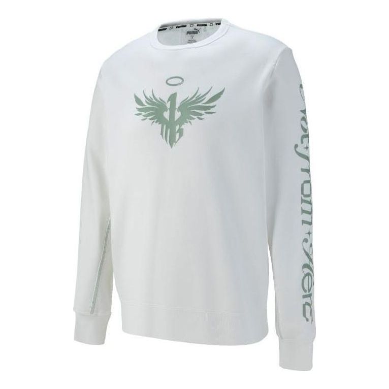 PUMA Long Sleeve Graphic T-Shirt 'White' 621966-02